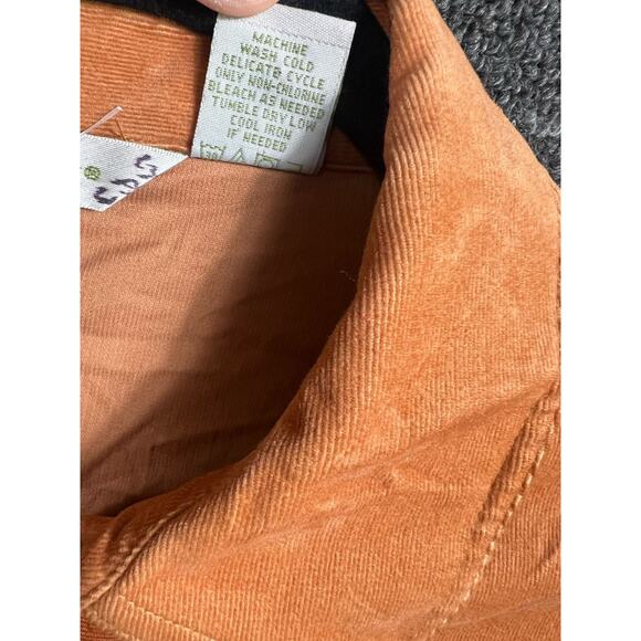 VTG Orvis Utility Jacket Womens Size 14 Brown Corduroy Snap Buttons Pockets - Picture 4 of 8